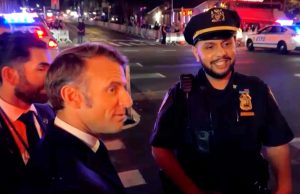 Trump lë Macronin në mes të rrugës: Një situatë presidenciale në rrugët e New Yorkut